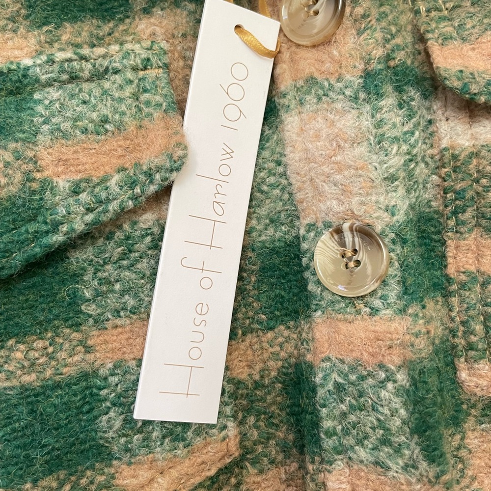 NWT House of Harlow 1960 Cropped Plaid Jacket Size M - Picture 7 of 11